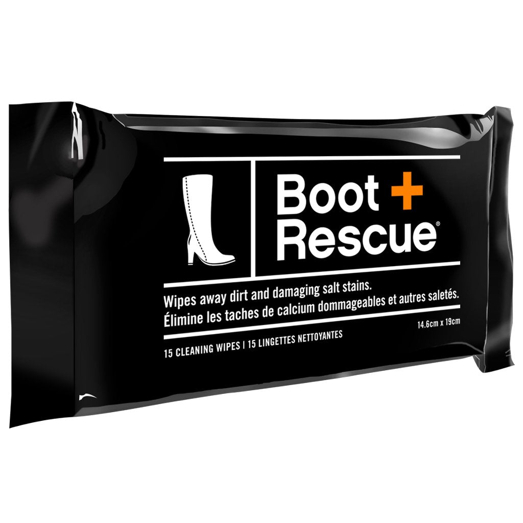 BootRescue All-Natural Boot Cleaning Wipes - Resealable Pack of 15