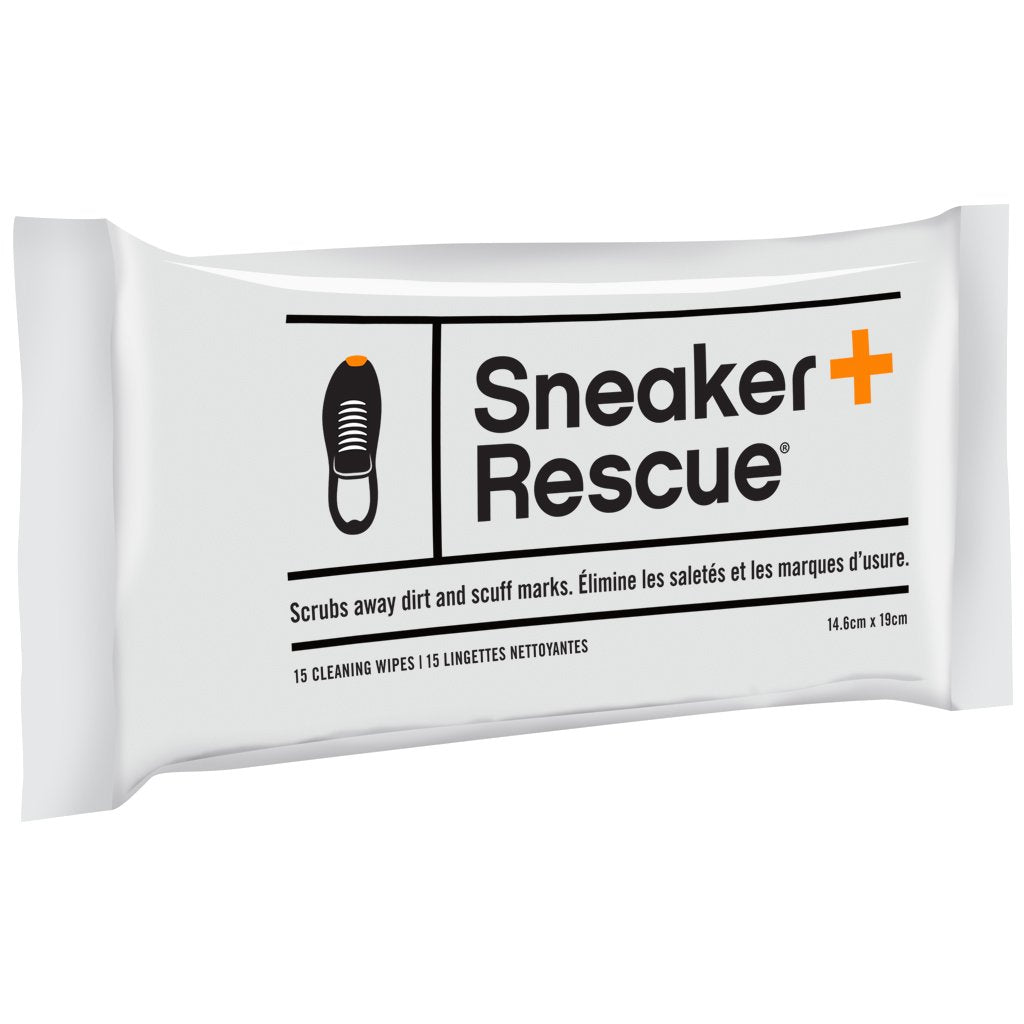 SneakerRescue All-Natural Sneaker Cleaning Wipes - Resealable Pack of 15